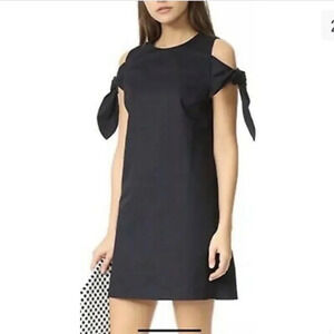 J By J.O.A Black Off The Shoulder Knot Tie Shift Dress  Sz S